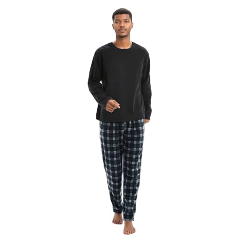 Pijama invierno polar hombre en color negro