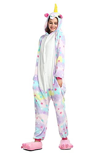 pijama unicornio estrella, Ropa de Casa para Dormir de Una Pieza, Disfraz de Cosplay para Fiesta