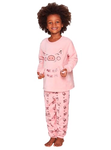 MUYDEMI 630304 - Pijama Niña Cerdito Coralina Niñas Color: Rosa Talla: 12 años