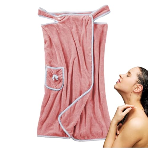 Albornoz Mujer - Albornoz Corporal | Vestido Suave para el Cuerpo con Bolsillo, Toalla de baño portátil de absorción rápida, Cubierta de Albornoz Ultra Suave para baño, Playa, SPA, Sauna