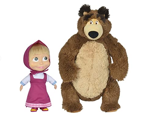 Simba Oso Masha And The Bear Muñeca Con Peluche, multicolor (9301016)