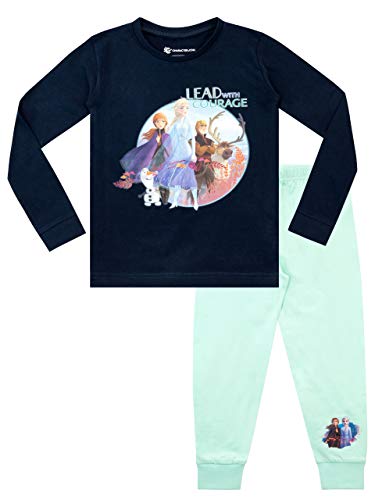 Disney Pijamas de Manga Larga para niñas El Reino del Hielo Ajuste Ceñido Frozen Multicolor 4-5 Años