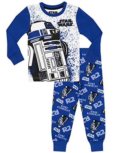 Star Wars Pijama para Niños R2D2 Ajust Ceñido Multicolor 11-12 Años