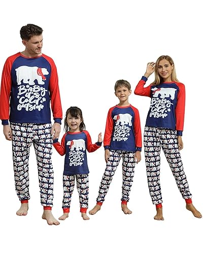 Pijama oso polar estampado para familia